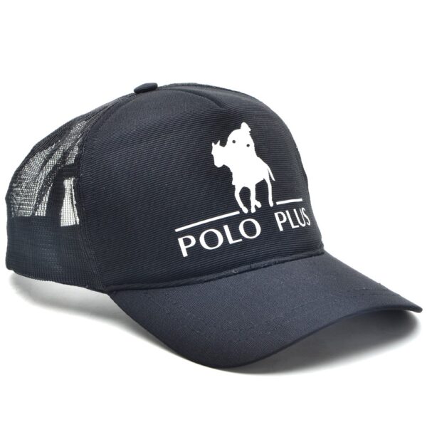 Boné Masculino Polo Plus Clássico Preto de Tela - Image 2