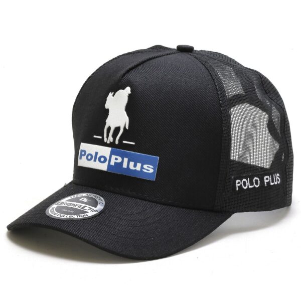 Boné Masculino Polo Plus Respirável de Tela Polo Jump Preto